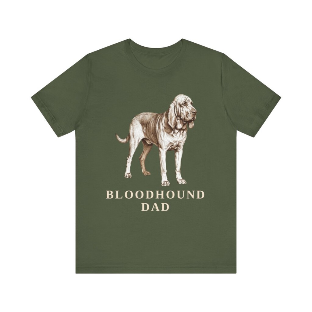 Bloodhound Dad Shirt, Vintage Dog Sketch Tee, Dog Dad Gift