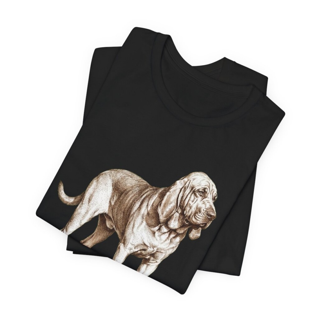 Bloodhound Dad Shirt, Vintage Dog Sketch Tee, Dog Dad Gift