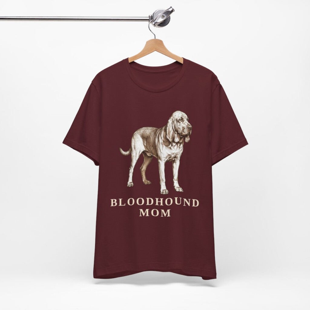 Bloodhound Mom Shirt, Vintage Dog Sketch Tee, Dog Mom Gift