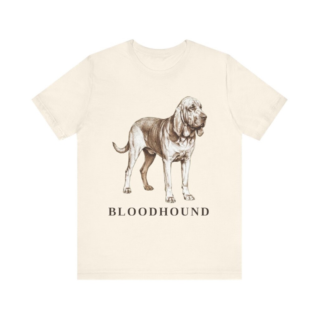 Bloodhound Lover Shirt, Vintage Dog Sketch Tee, Dog Lover Gift