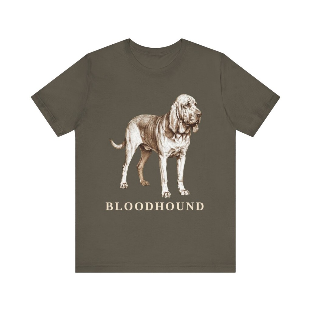 Bloodhound Lover Shirt, Vintage Dog Sketch Tee, Dog Lover Gift