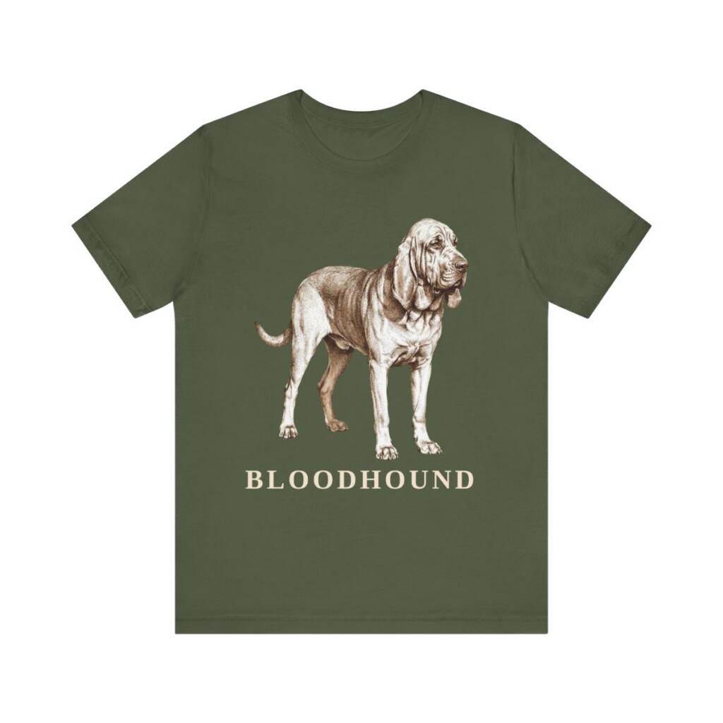 Bloodhound Lover Shirt, Vintage Dog Sketch Tee, Dog Lover Gift