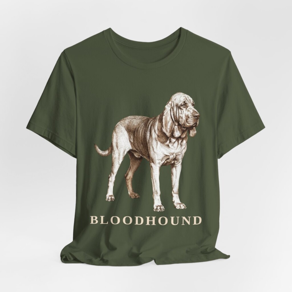 Bloodhound Lover Shirt, Vintage Dog Sketch Tee, Dog Lover Gift