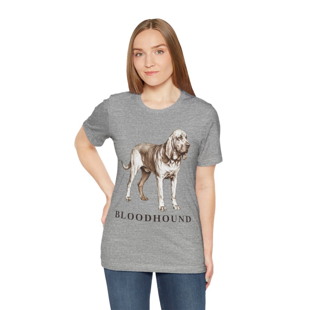 Bloodhound Lover Shirt, Vintage Dog Sketch Tee, Dog Lover Gift