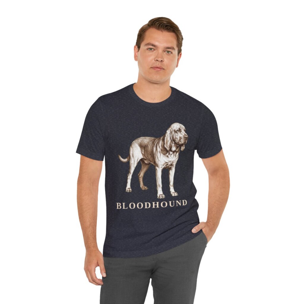 Bloodhound Lover Shirt, Vintage Dog Sketch Tee, Dog Lover Gift