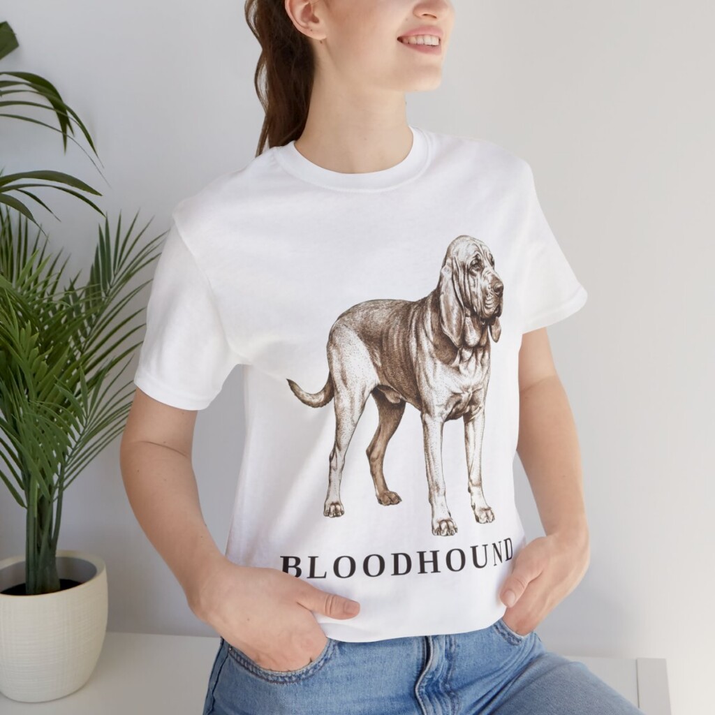 Bloodhound Lover Shirt, Vintage Dog Sketch Tee, Dog Lover Gift