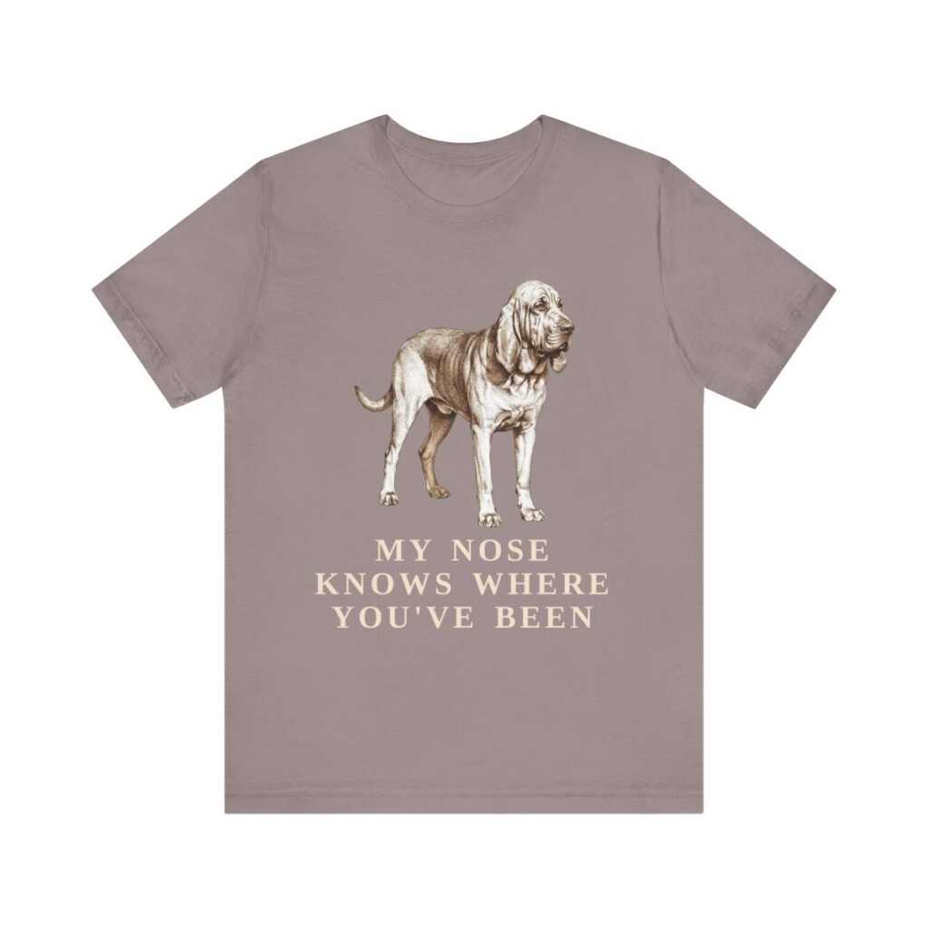 Bloodhound Humor Shirt, Vintage Dog Sketch Tee, Dog Humor Gift