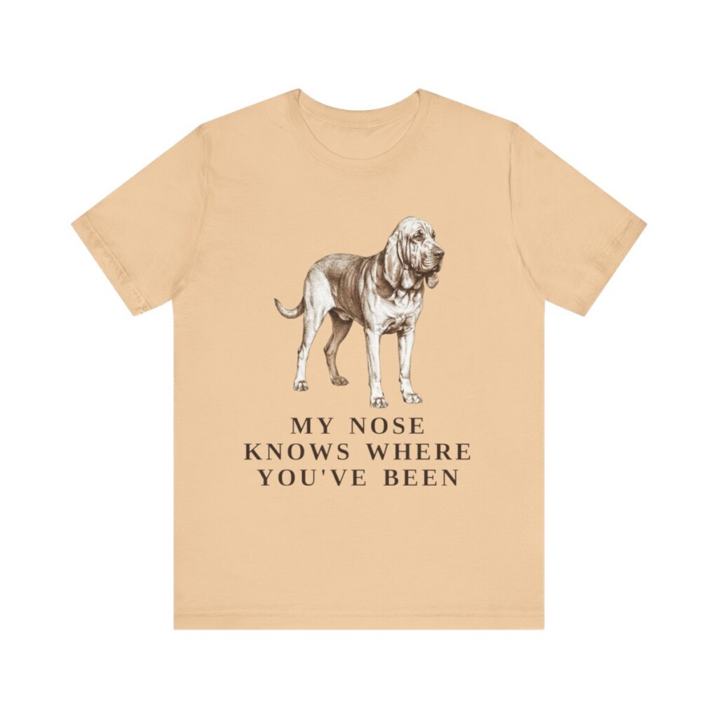 Bloodhound Humor Shirt, Vintage Dog Sketch Tee, Dog Humor Gift