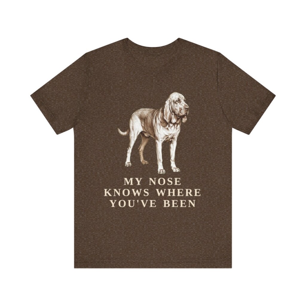 Bloodhound Humor Shirt, Vintage Dog Sketch Tee, Dog Humor Gift