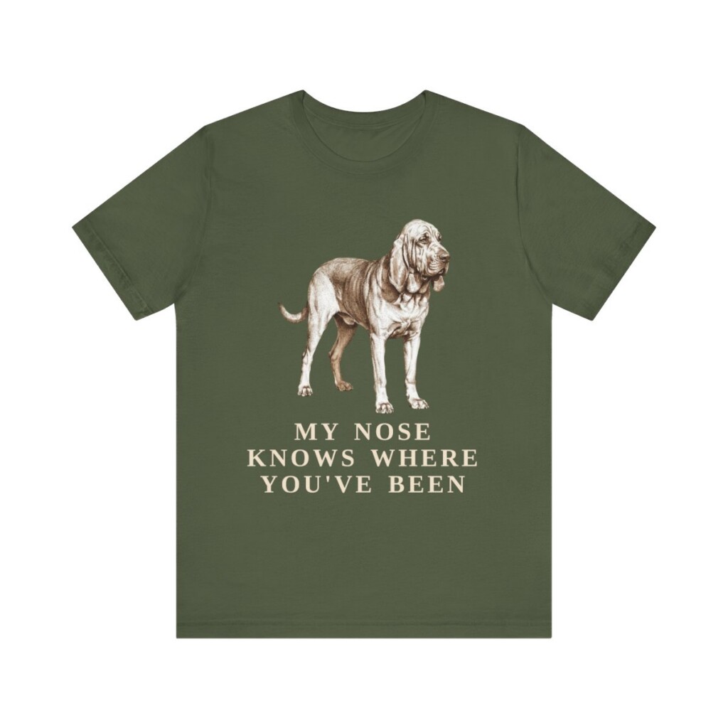 Bloodhound Humor Shirt, Vintage Dog Sketch Tee, Dog Humor Gift