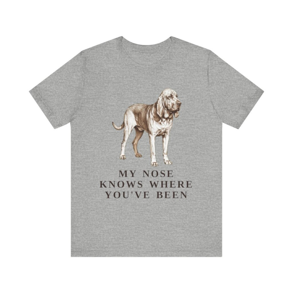 Bloodhound Humor Shirt, Vintage Dog Sketch Tee, Dog Humor Gift