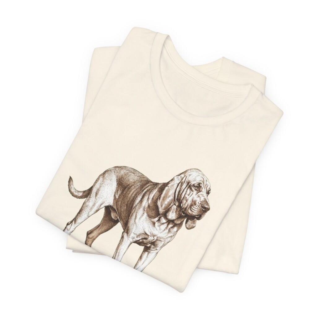 Bloodhound Humor Shirt, Vintage Dog Sketch Tee, Dog Humor Gift