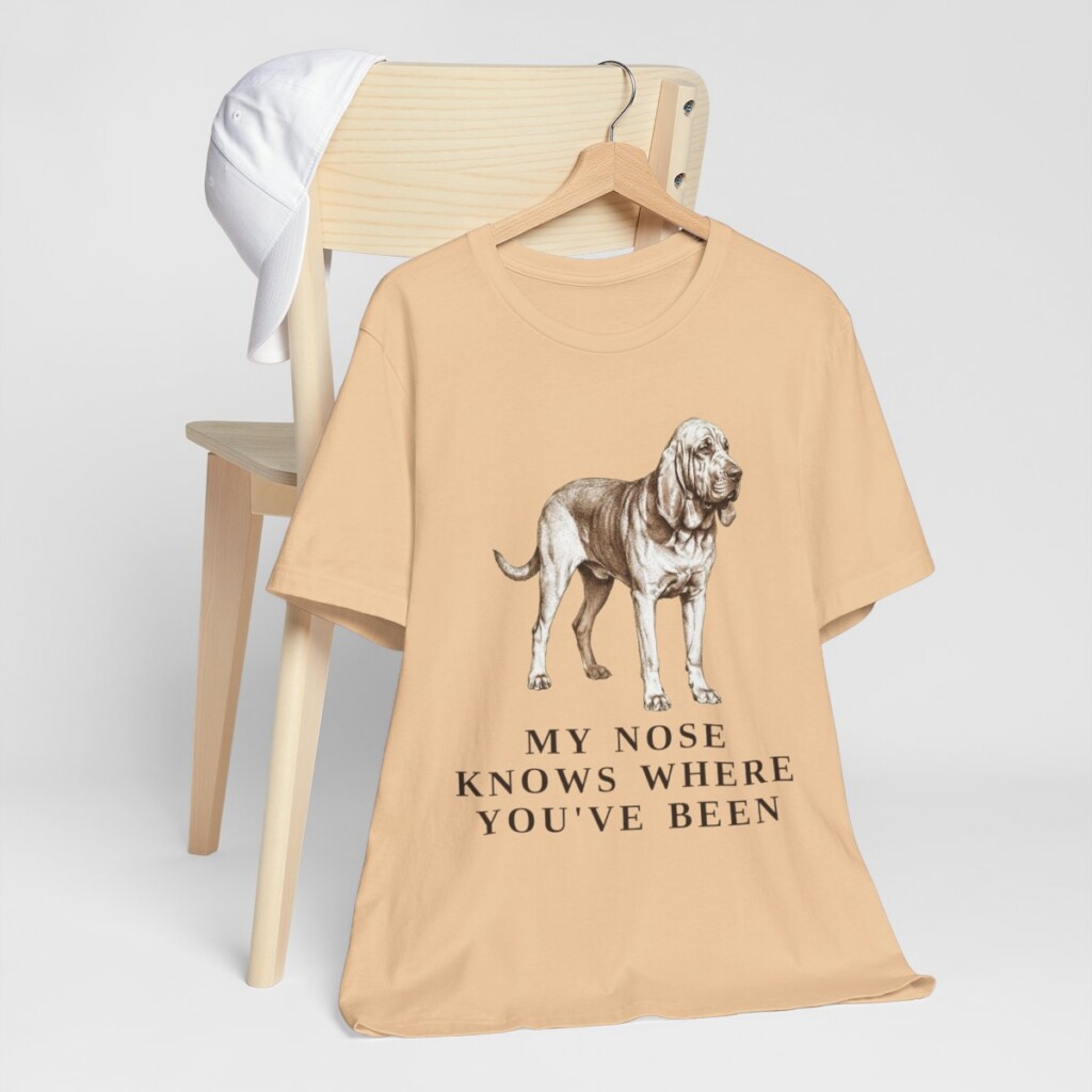 Bloodhound Humor Shirt, Vintage Dog Sketch Tee, Dog Humor Gift