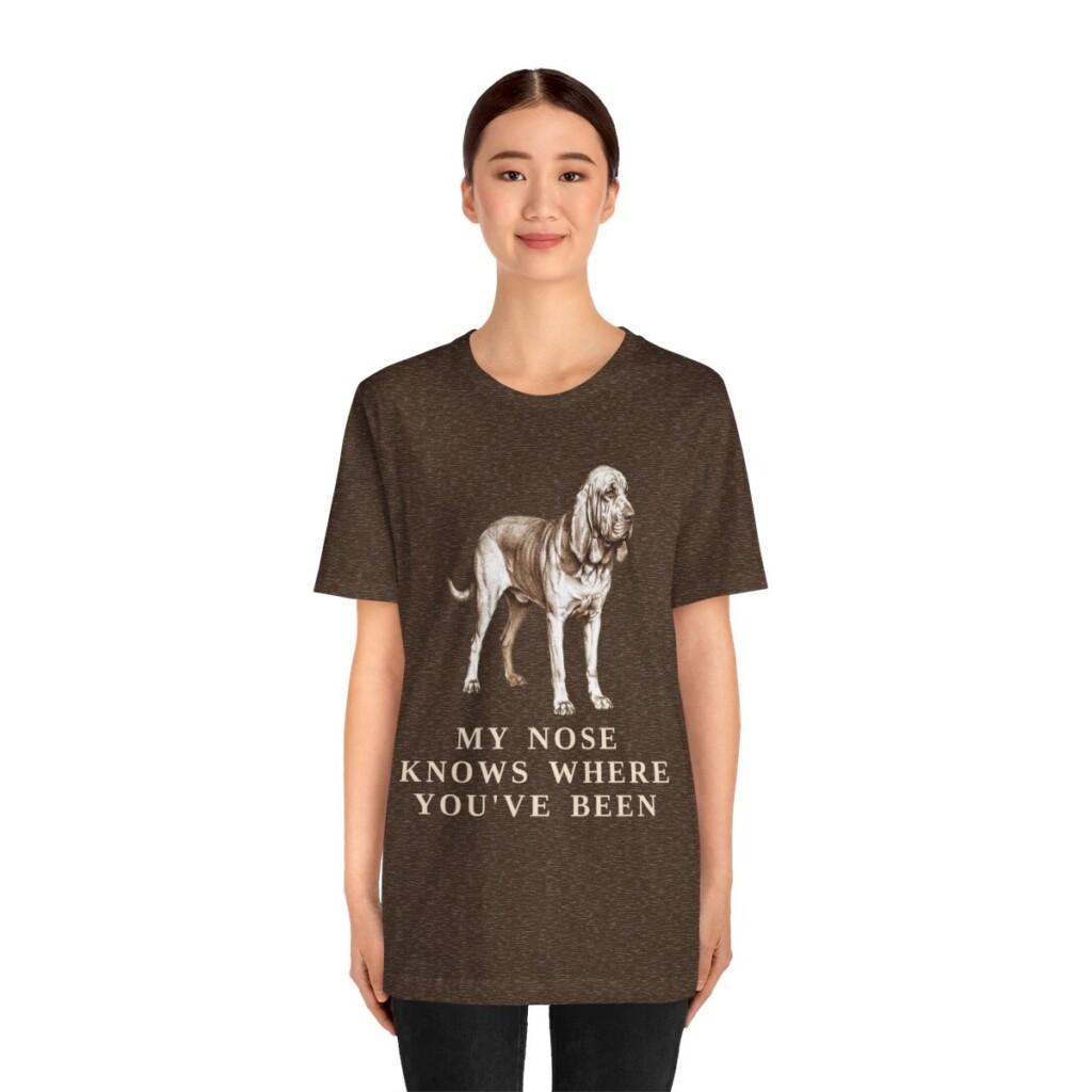 Bloodhound Humor Shirt, Vintage Dog Sketch Tee, Dog Humor Gift