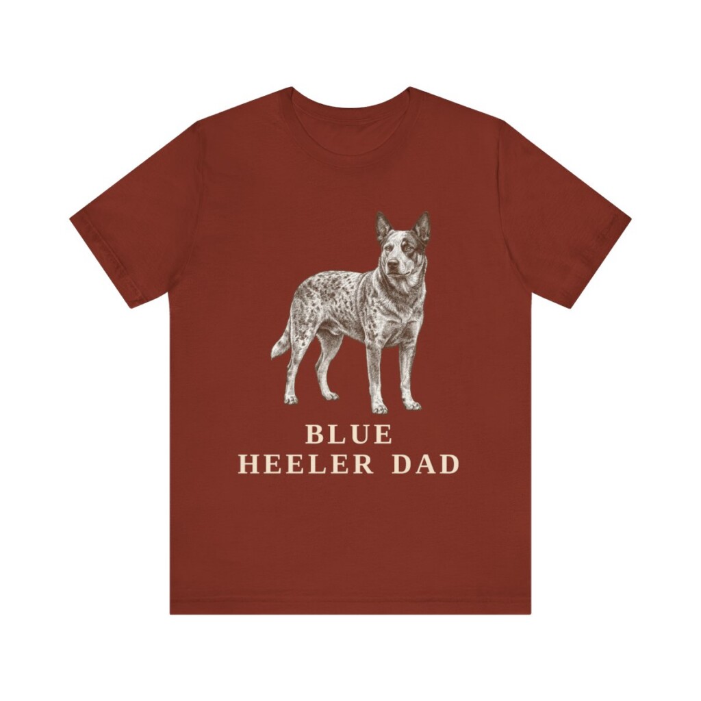 Blue Heeler Dad Shirt, Vintage Dog Sketch Tee, Dog Dad Gift Blue Heeler Dad Shirt, Vintage Dog Sketch Tee, Dog Dad Gift
