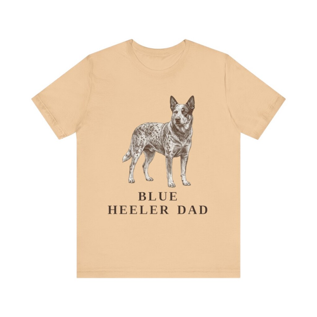 Blue Heeler Dad Shirt, Vintage Dog Sketch Tee, Dog Dad Gift Blue Heeler Dad Shirt, Vintage Dog Sketch Tee, Dog Dad Gift