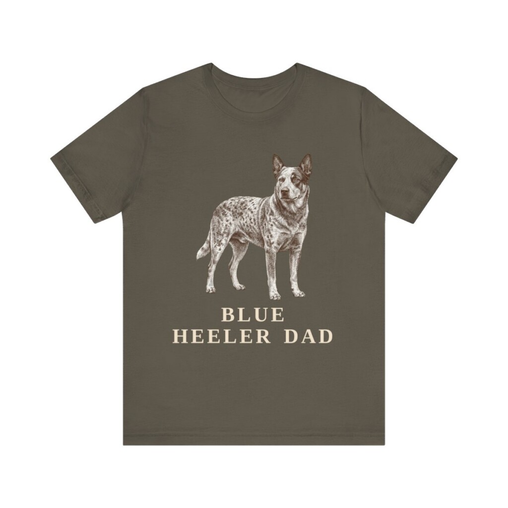 Blue Heeler Dad Shirt, Vintage Dog Sketch Tee, Dog Dad Gift Blue Heeler Dad Shirt, Vintage Dog Sketch Tee, Dog Dad Gift