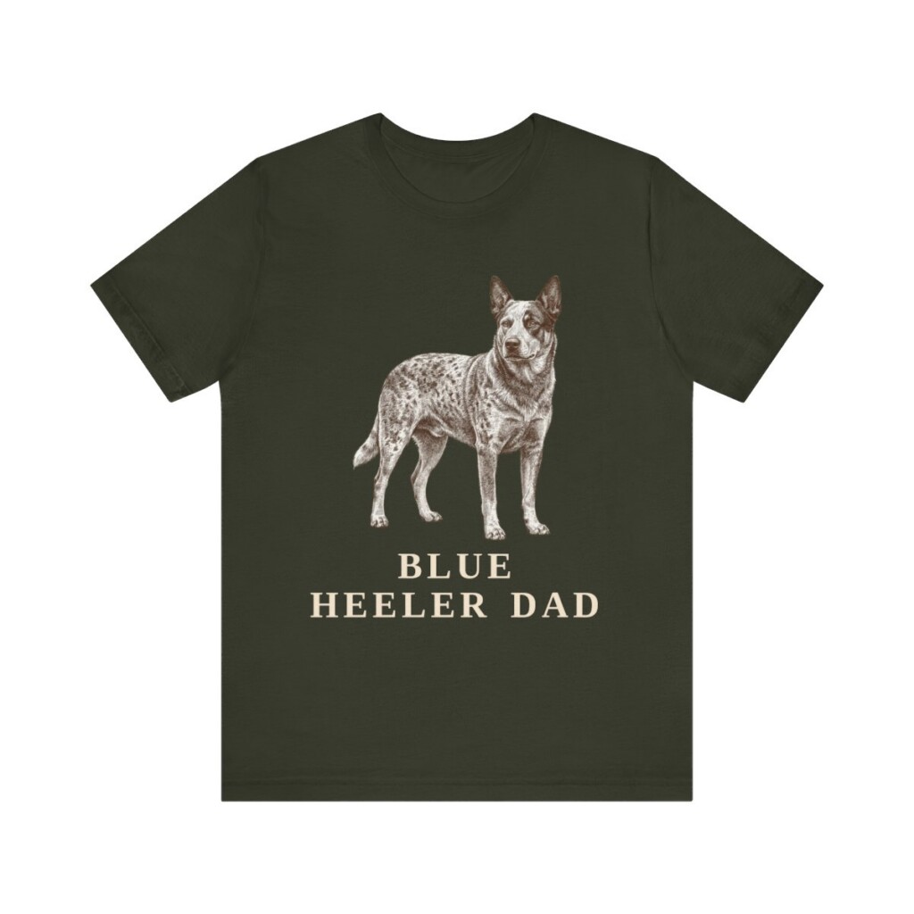 Blue Heeler Dad Shirt, Vintage Dog Sketch Tee, Dog Dad Gift Blue Heeler Dad Shirt, Vintage Dog Sketch Tee, Dog Dad Gift