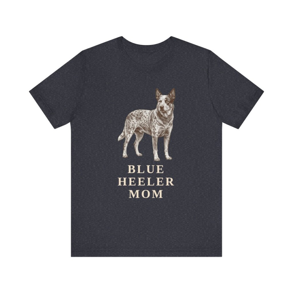 Blue Heeler Mom Shirt, Vintage Dog Sketch Tee, Dog Mom Gift