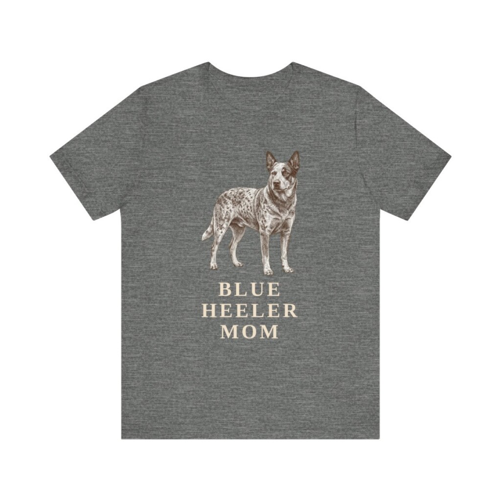 Blue Heeler Mom Shirt, Vintage Dog Sketch Tee, Dog Mom Gift