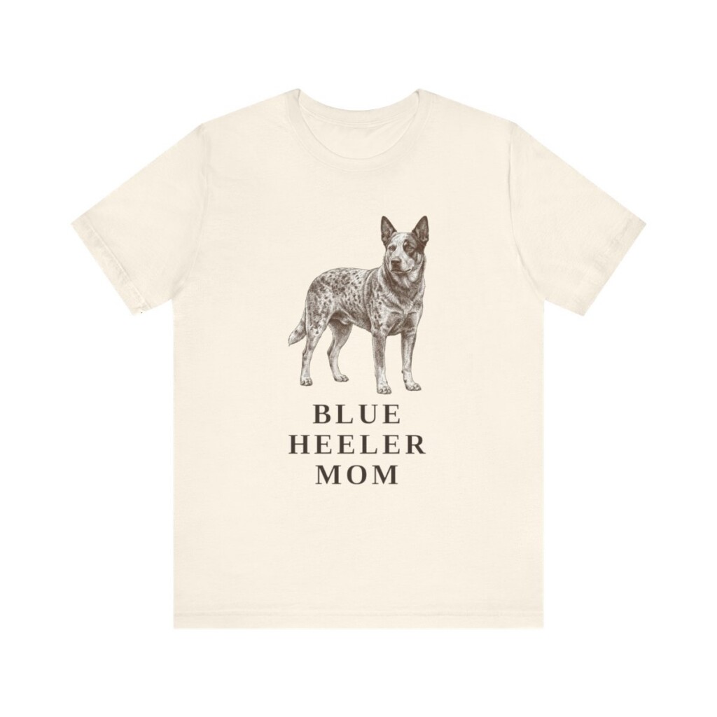 Blue Heeler Mom Shirt, Vintage Dog Sketch Tee, Dog Mom Gift