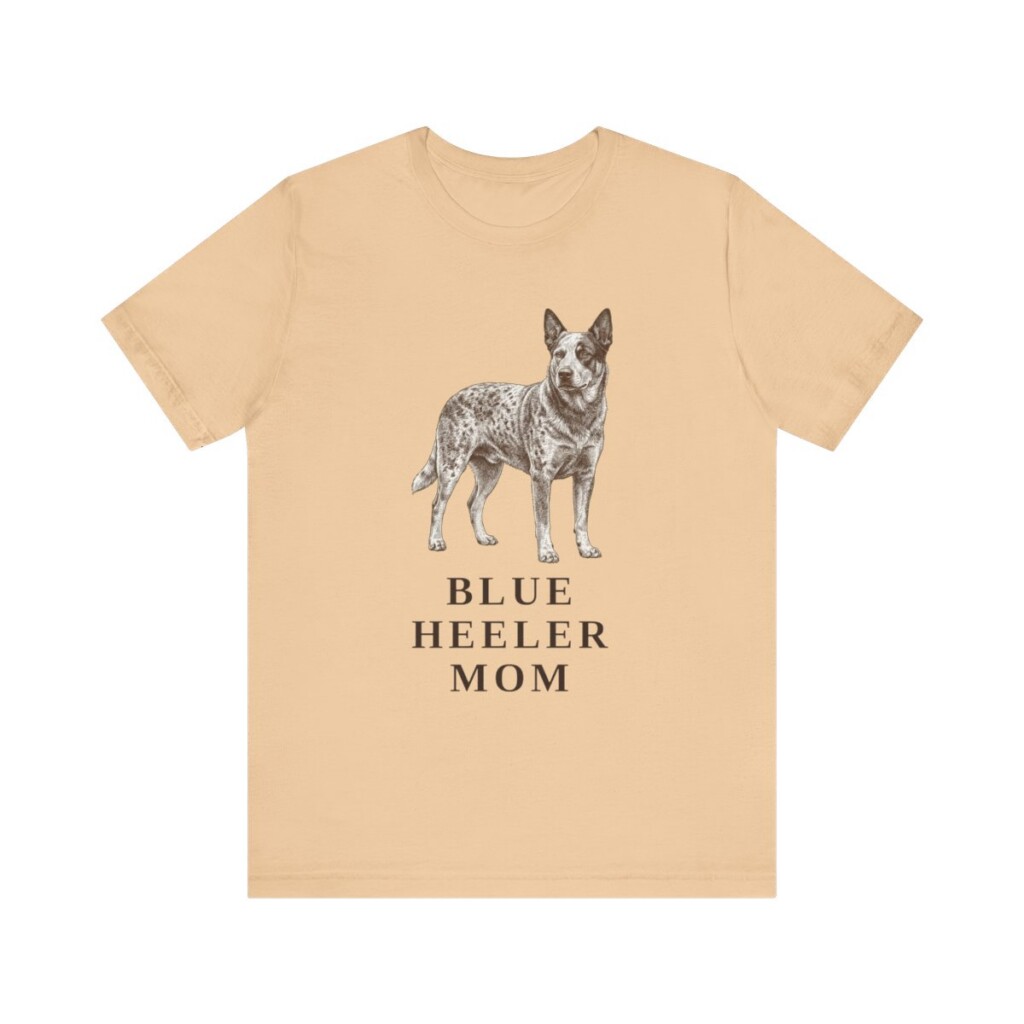 Blue Heeler Mom Shirt, Vintage Dog Sketch Tee, Dog Mom Gift