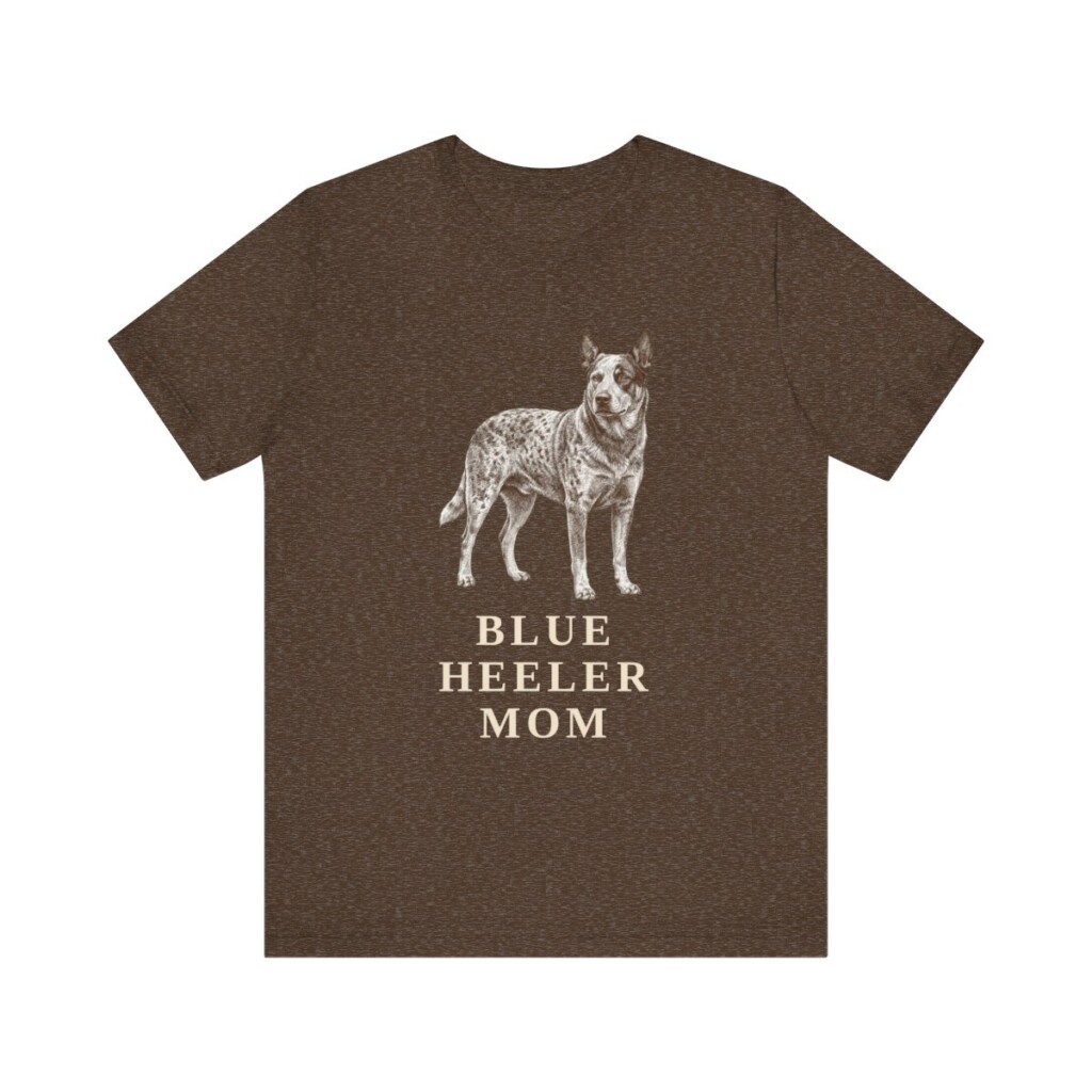 Blue Heeler Mom Shirt, Vintage Dog Sketch Tee, Dog Mom Gift
