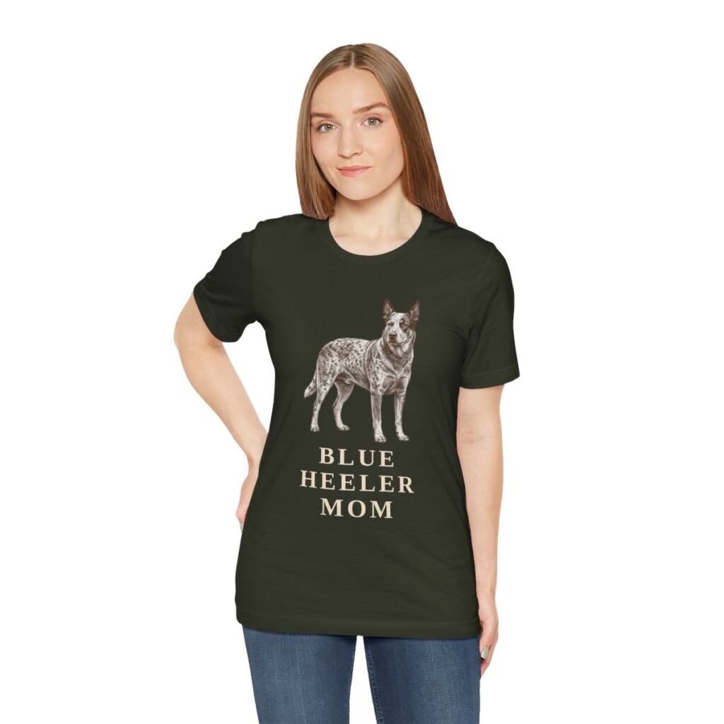 Blue Heeler Mom Shirt, Vintage Dog Sketch Tee, Dog Mom Gift