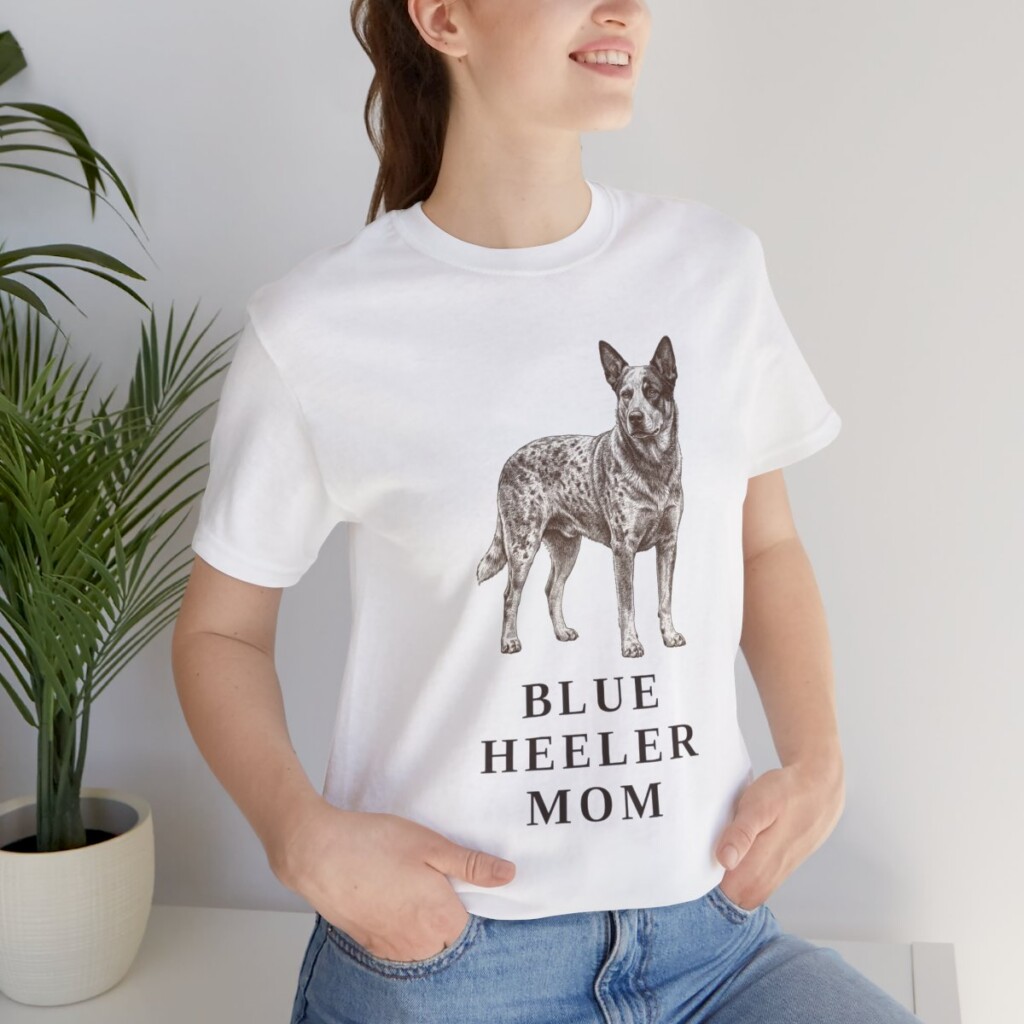 Blue Heeler Mom Shirt, Vintage Dog Sketch Tee, Dog Mom Gift
