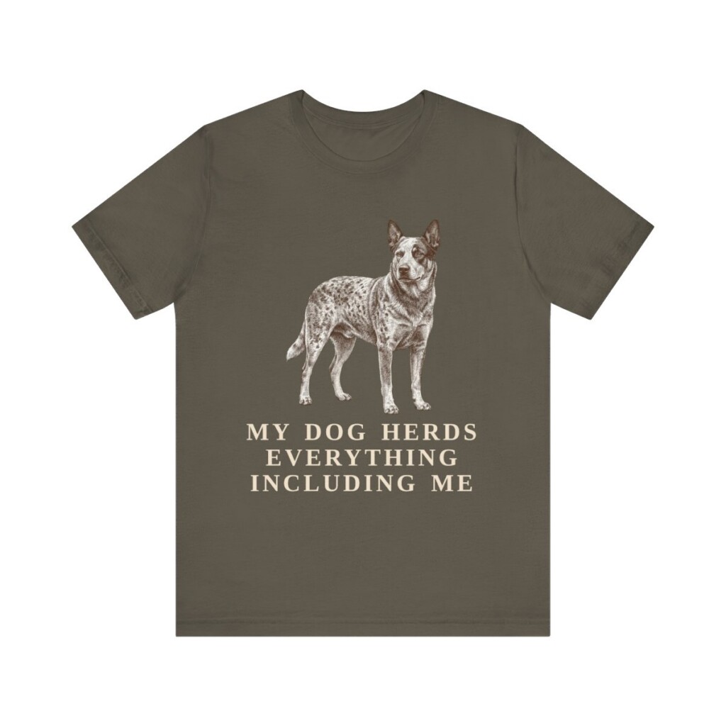 Blue Heeler Humor Shirt, Vintage Dog Sketch Tee, Dog Humor Gift