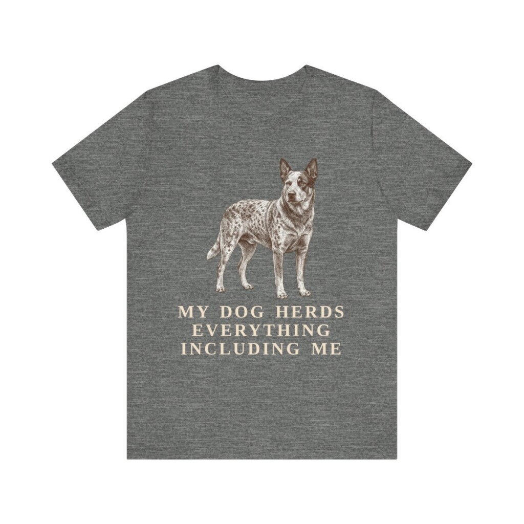 Blue Heeler Humor Shirt, Vintage Dog Sketch Tee, Dog Humor Gift
