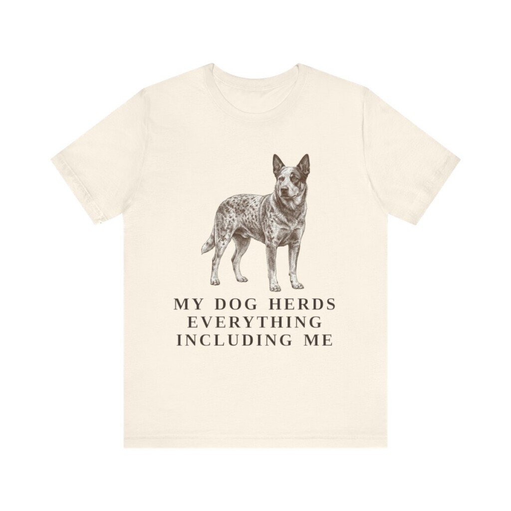 Blue Heeler Humor Shirt, Vintage Dog Sketch Tee, Dog Humor Gift