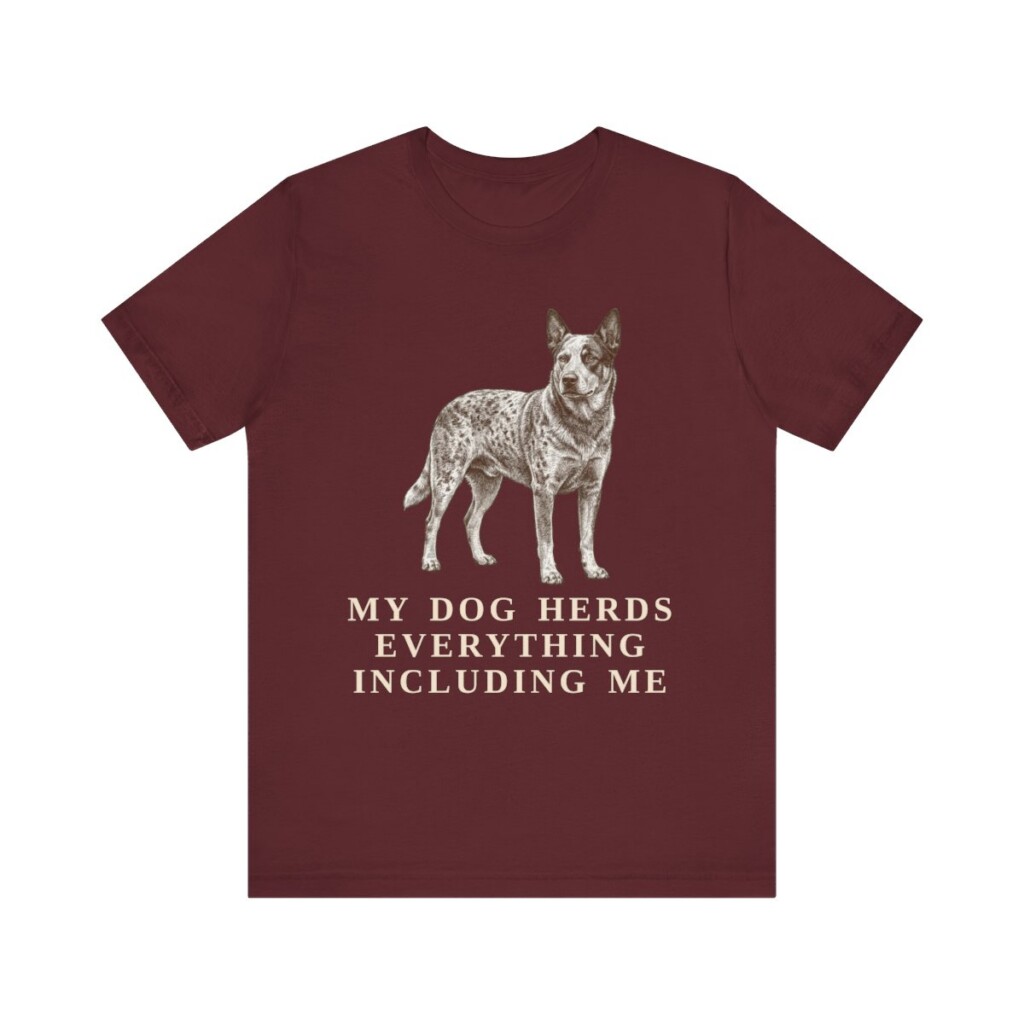 Blue Heeler Humor Shirt, Vintage Dog Sketch Tee, Dog Humor Gift