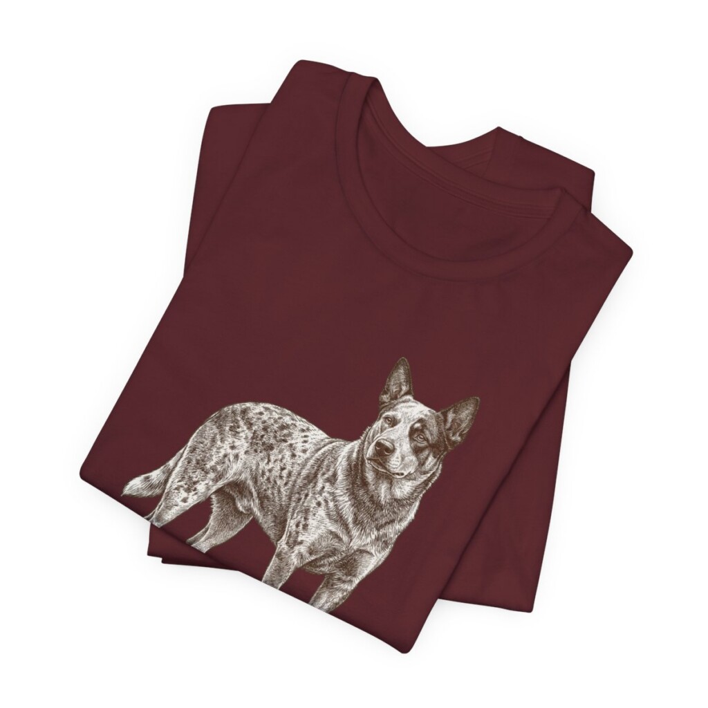 Blue Heeler Humor Shirt, Vintage Dog Sketch Tee, Dog Humor Gift