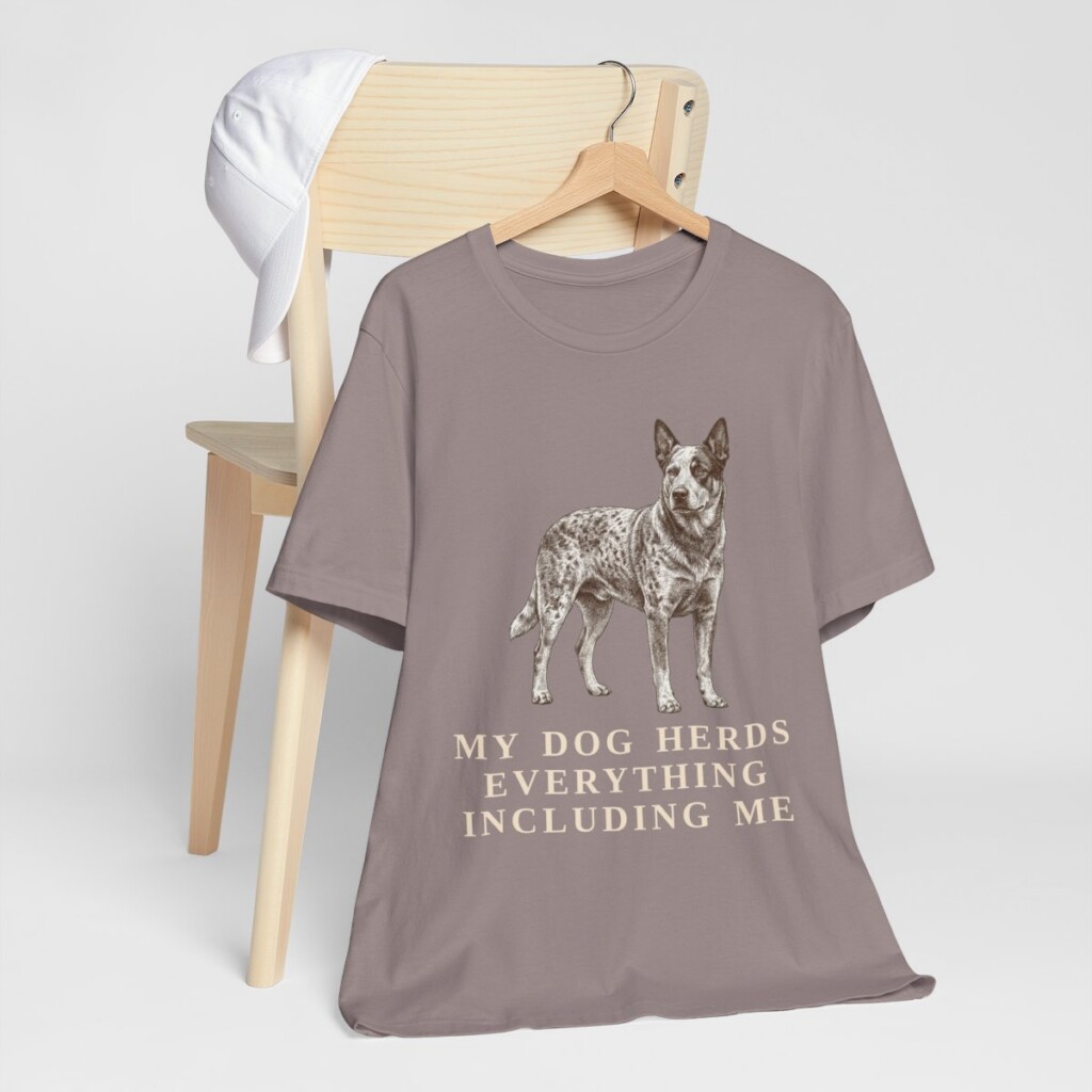 Blue Heeler Humor Shirt, Vintage Dog Sketch Tee, Dog Humor Gift