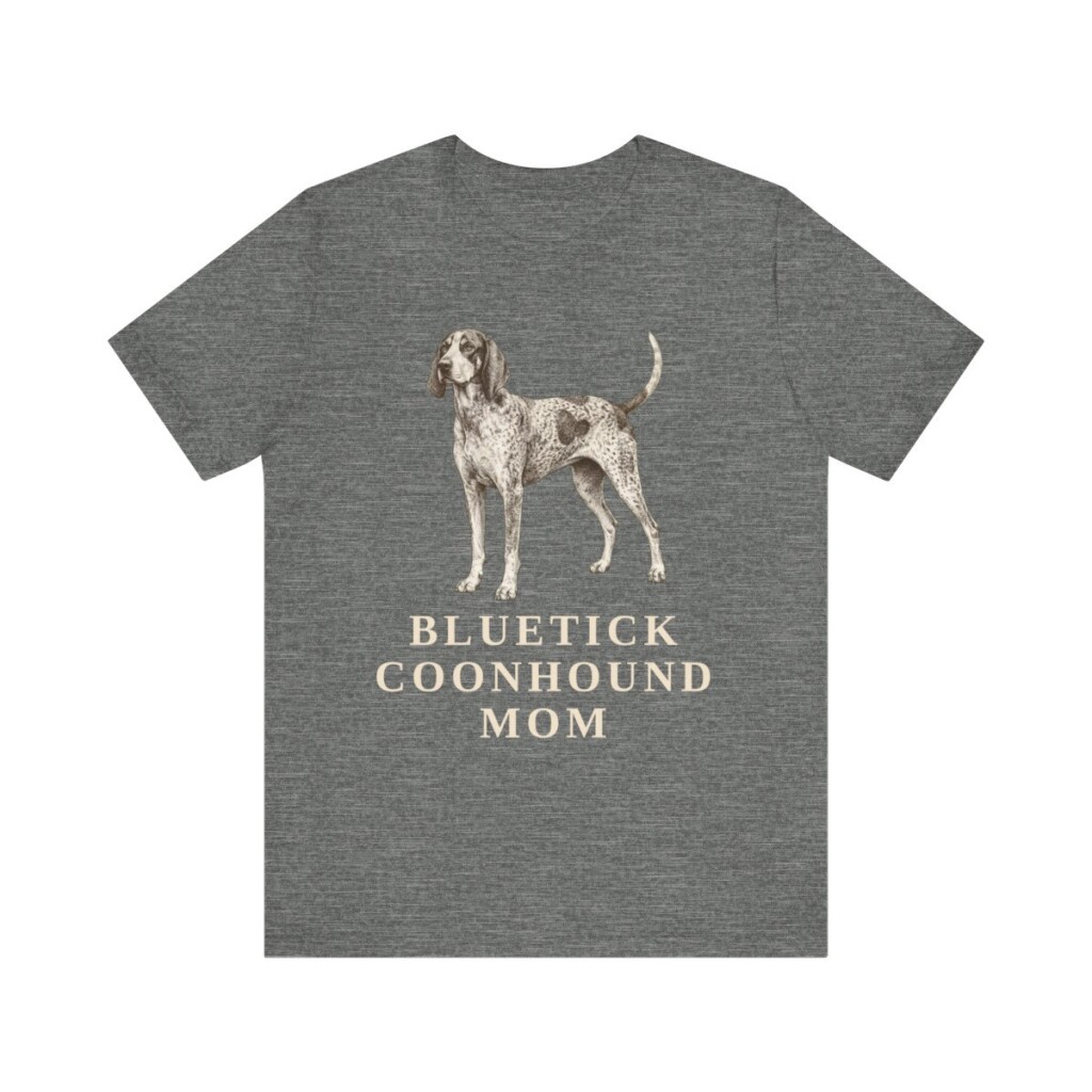 Bluetick Coonhound Mom Shirt, Vintage Dog Sketch Tee, Dog Mom Gift