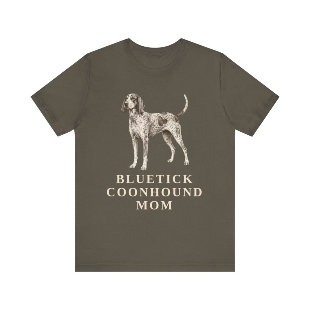 Bluetick Coonhound Mom Shirt, Vintage Dog Sketch Tee, Dog Mom Gift