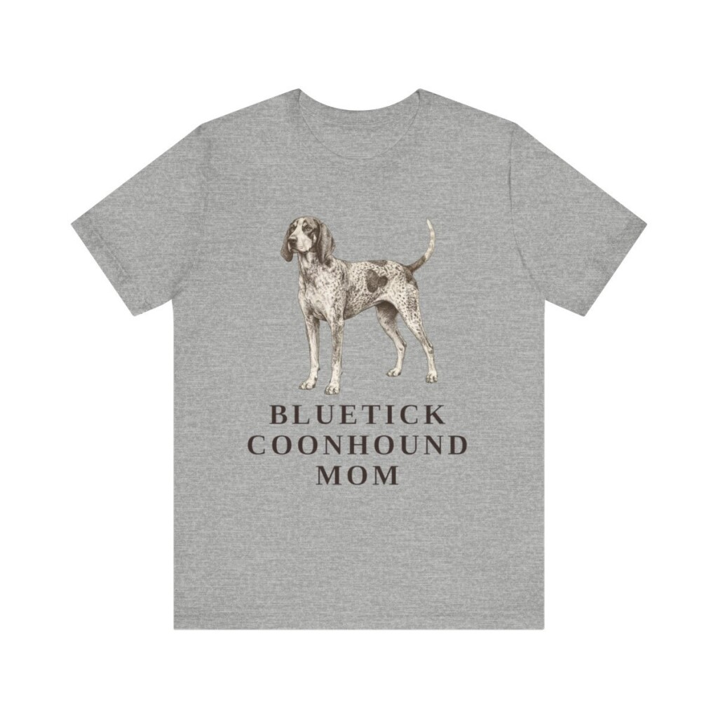 Bluetick Coonhound Mom Shirt, Vintage Dog Sketch Tee, Dog Mom Gift