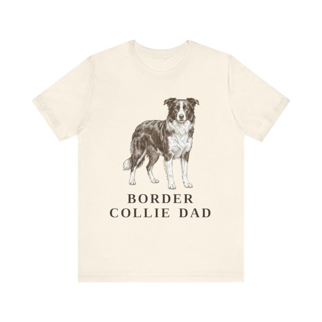 Border Collie Dad Shirt, Vintage Dog Sketch Tee, Dog Dad Gift Border Collie Dad Shirt, Vintage Dog Sketch Tee, Dog Dad Gift