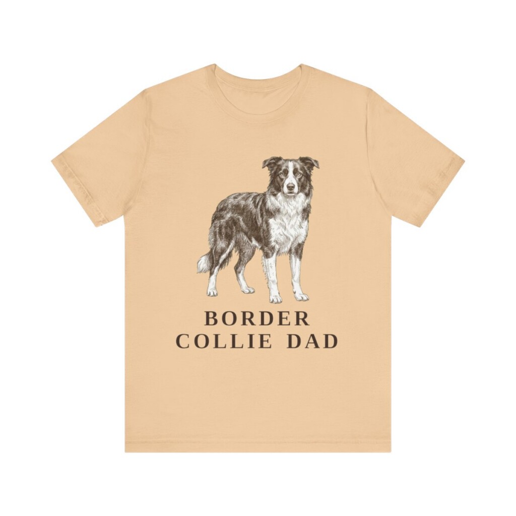 Border Collie Dad Shirt, Vintage Dog Sketch Tee, Dog Dad Gift Border Collie Dad Shirt, Vintage Dog Sketch Tee, Dog Dad Gift