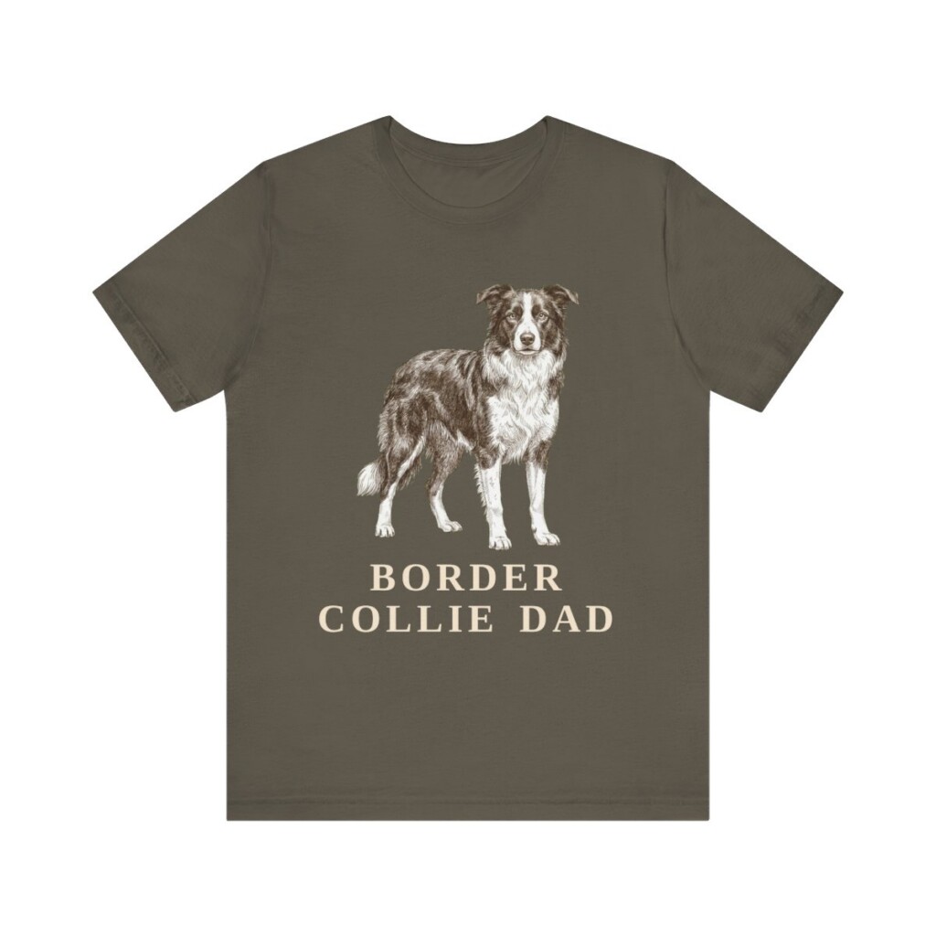 Border Collie Dad Shirt, Vintage Dog Sketch Tee, Dog Dad Gift Border Collie Dad Shirt, Vintage Dog Sketch Tee, Dog Dad Gift