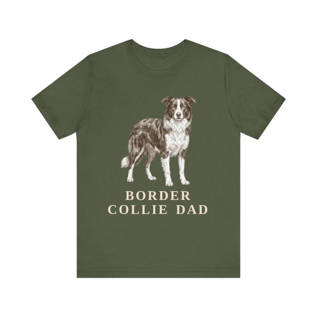 Border Collie Dad Shirt, Vintage Dog Sketch Tee, Dog Dad Gift Border Collie Dad Shirt, Vintage Dog Sketch Tee, Dog Dad Gift