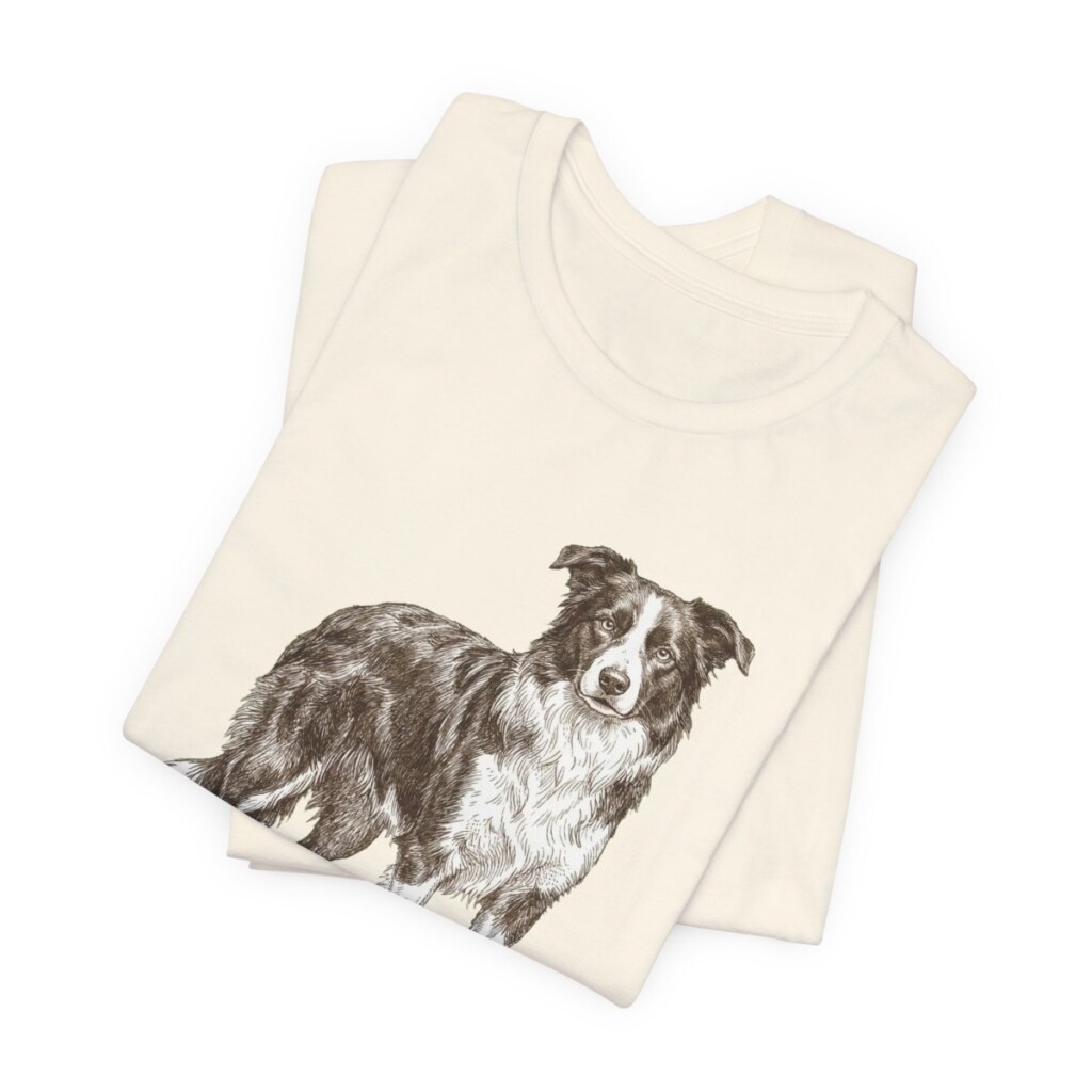 Border Collie Dad Shirt, Vintage Dog Sketch Tee, Dog Dad Gift Border Collie Dad Shirt, Vintage Dog Sketch Tee, Dog Dad Gift