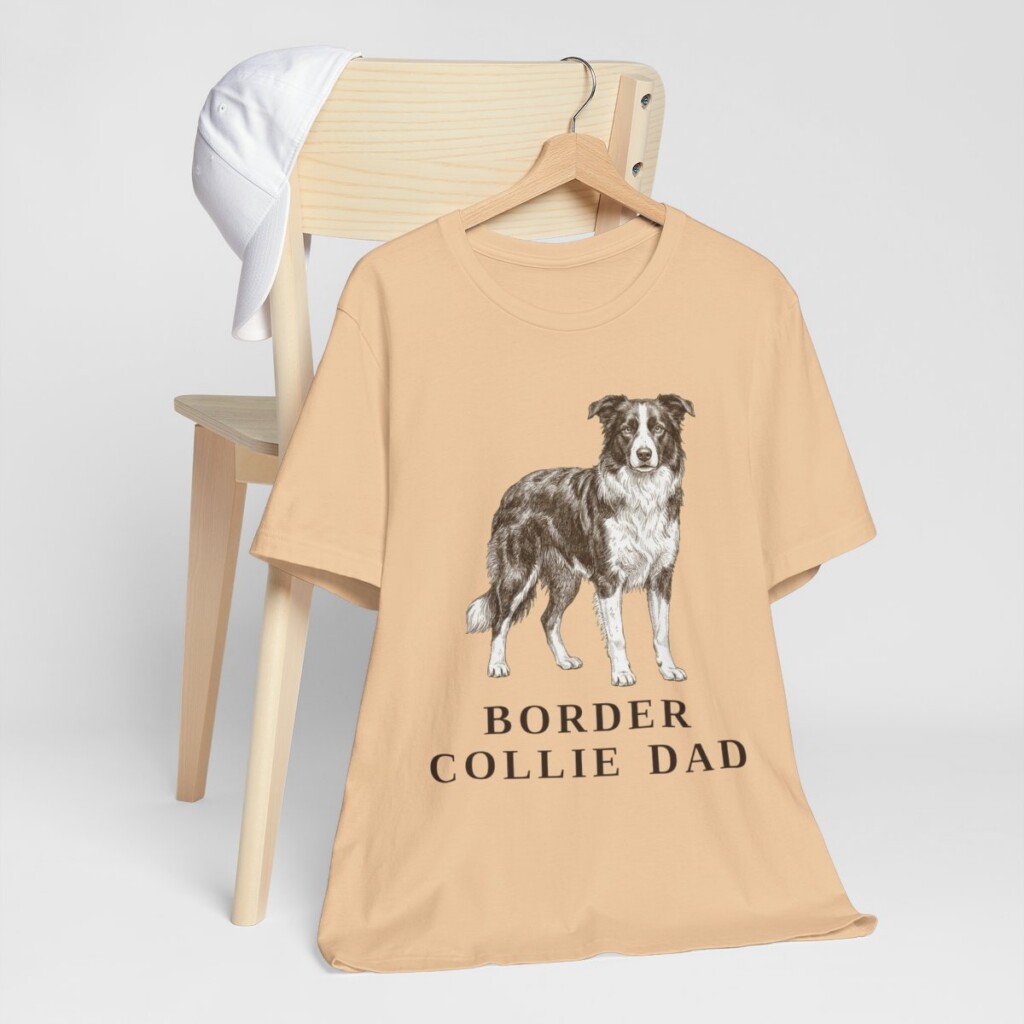 Border Collie Dad Shirt, Vintage Dog Sketch Tee, Dog Dad Gift Border Collie Dad Shirt, Vintage Dog Sketch Tee, Dog Dad Gift