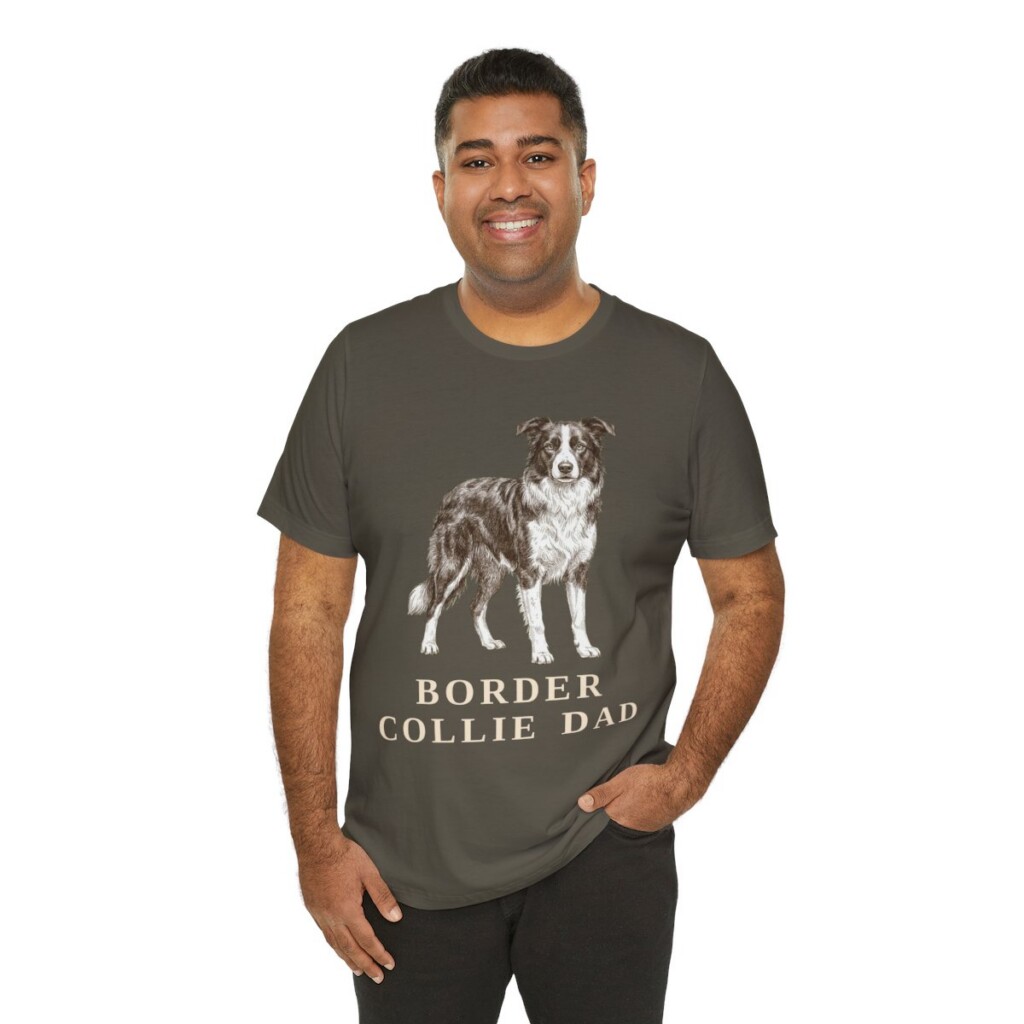 Border Collie Dad Shirt, Vintage Dog Sketch Tee, Dog Dad Gift Border Collie Dad Shirt, Vintage Dog Sketch Tee, Dog Dad Gift