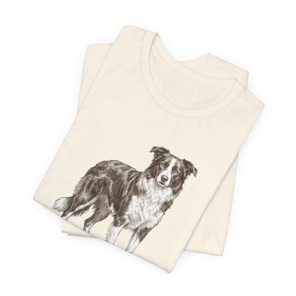 Border Collie Lover Shirt, Vintage Dog Sketch Tee, Dog Lover Gift Border Collie Lover Shirt, Vintage Dog Sketch Tee, Dog Lover Gift