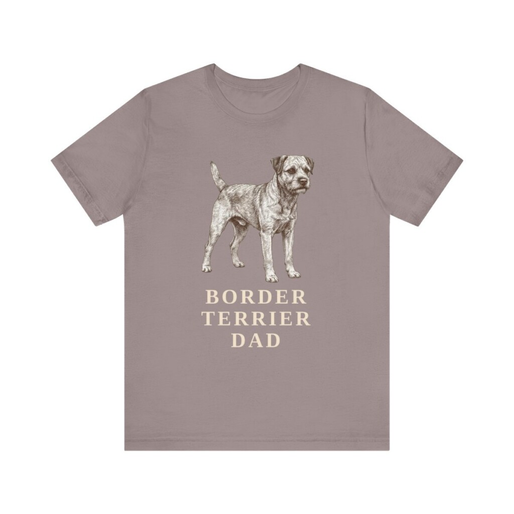 Border Terrier Dad Shirt, Vintage Dog Sketch Tee, Dog Dad Gift