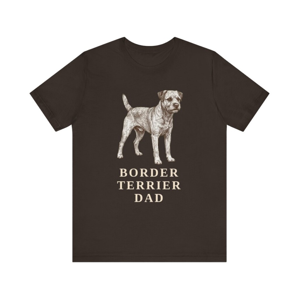 Border Terrier Dad Shirt, Vintage Dog Sketch Tee, Dog Dad Gift