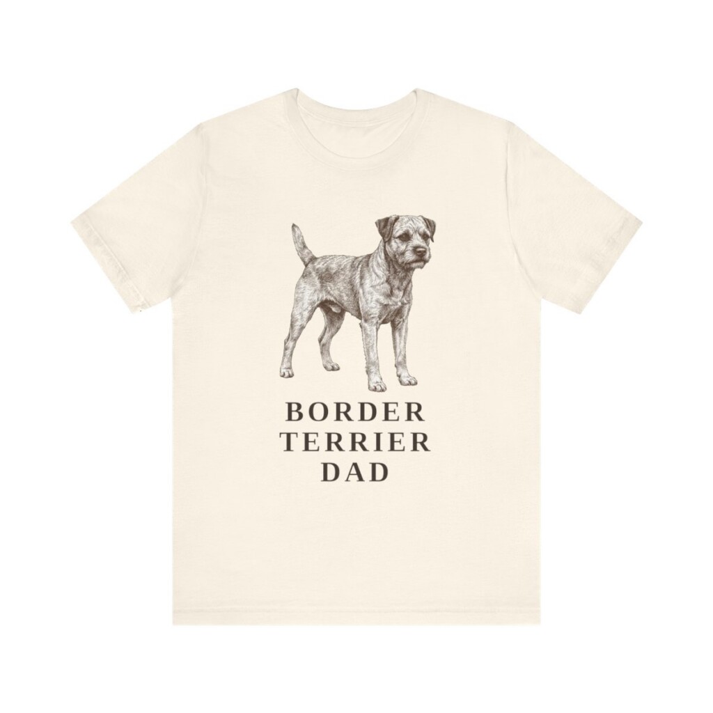 Border Terrier Dad Shirt, Vintage Dog Sketch Tee, Dog Dad Gift