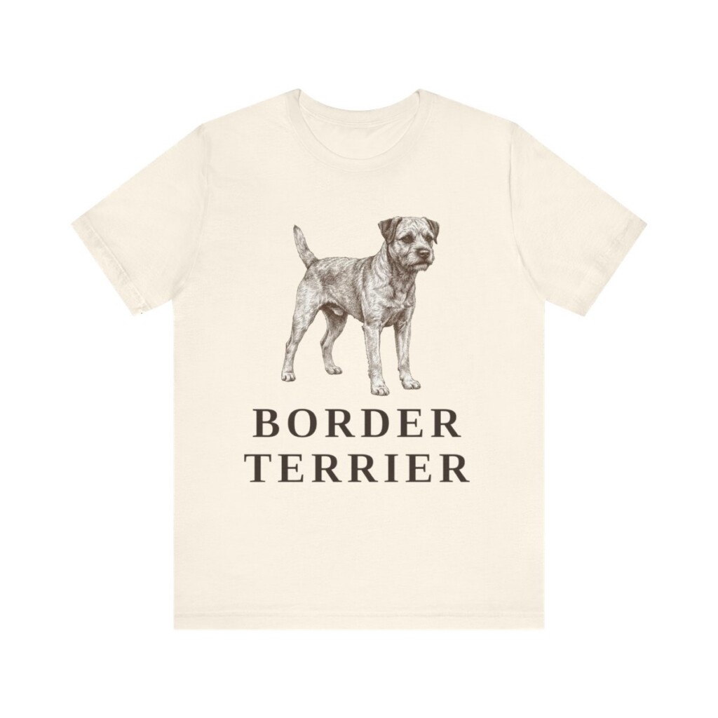 Border Terrier Lover Shirt, Vintage Dog Sketch Tee, Dog Lover Gift
